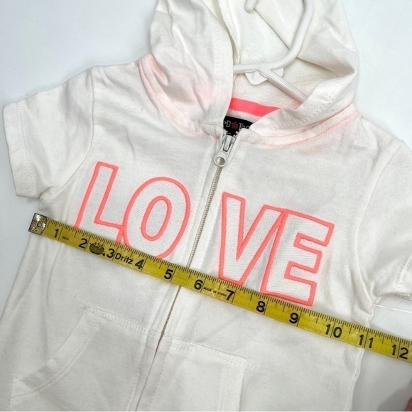 NWT LIMITED Girl's White & Pink Short Sleeve Zip Up Sweater Size 4T - Picture 11 of 11